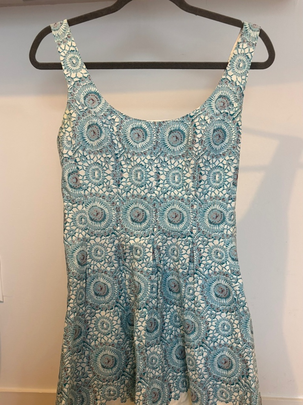 Blue & white a-line dress